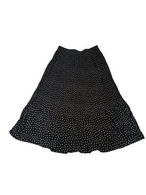 Adrianna Papell Women’s Black Flower A-Line Skirt Size M NWOT